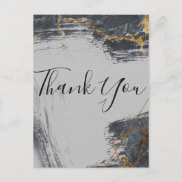マーブル グリッター ジオメトリック ありがとう ポストカード