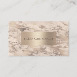 マーブル&シャンパンきらめくエレガント 名刺