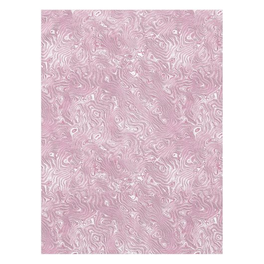 マーブル シルク モワール パターン ダスティ ピンク テーブルクロス (正面)