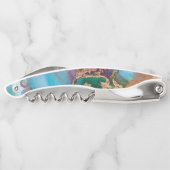 マーブル·ジオード·ピーコックは花崗岩のシックを彩る ソムリエナイフ (裏面)