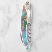 マーブル·ジオード·ピーコックは花崗岩のシックを彩る ソムリエナイフ (裏面)