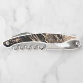 マーブル·ジオード·ブラック·金ゴールド·シック ソムリエナイフ (裏面)