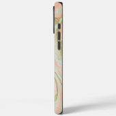 マーブル スワール パターン ミント、コーラル、オリーブ Case-Mate iPhoneケース (裏面 / 左)