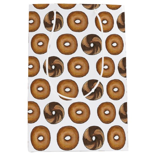 マーブル ライ プレーン ベーグル 朝食 ブラン フ ニューヨークシティ デリ ミディアムペーパーバッグ (正面)