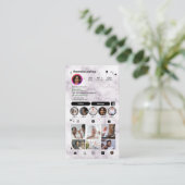 マーブルInstagramソーシャルメディアカスタムQRコード 名刺 (スタンド正面)