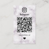 マーブルInstagramソーシャルメディアカスタムQRコード 名刺 (裏面)