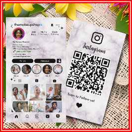 マーブルInstagramソーシャルメディアカスタムQRコード 名刺