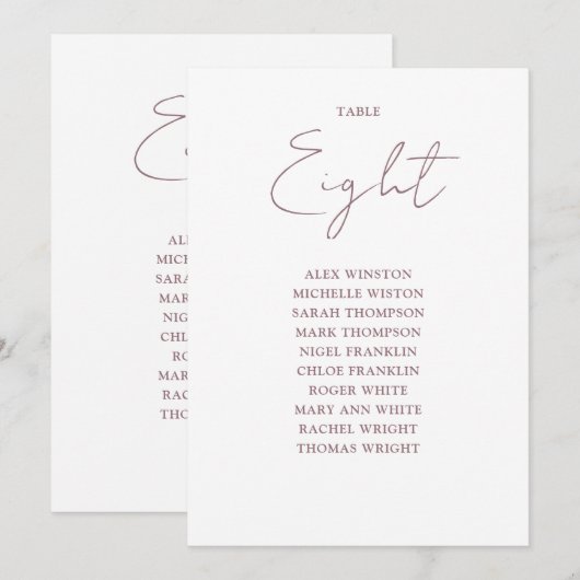 マーブ エレガント モダン シーティングチャート テーブルナンバー (正面/裏面)