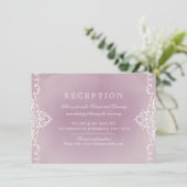 マーブ エレガント ロマンチック ヴィンテージ ウェディング レセプション 招待状 (スタンド正面)