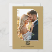 マーブ クォーツ、ダスティ プラム & ラテ ベージュ ウェディング 招待状 (裏面)