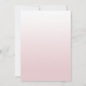 マーブ ピンクとホワイトの写真クリスマスカード 招待状 (裏面)