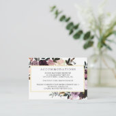 マーブ ピンク パープル フローラル ウェディング アコモデーション エンクロージャーカード (スタンド正面)