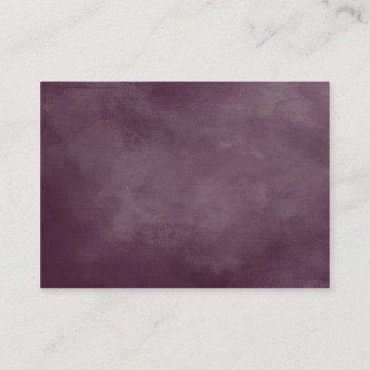 マーブ ピンク パープル フローラル ウェディング アコモデーション エンクロージャーカード (裏面)