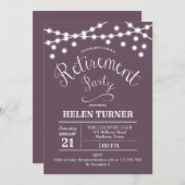 マーブ ラベンダー リストリックな退職パーティーの招待状 招待状 (正面/裏面)