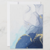 マーベラスティール(緑がかった色)ミントセージコバルトブルーマーブル 招待状 (裏面)