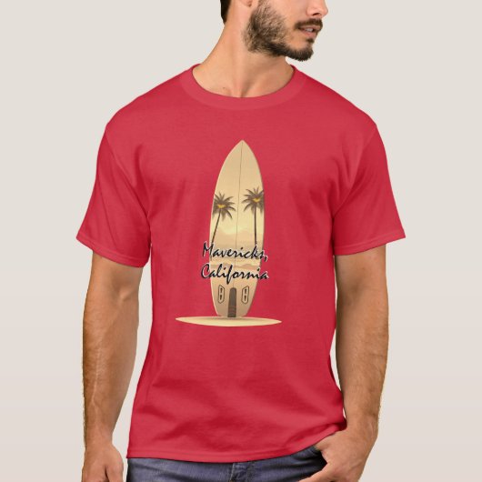 マーベリックスでのサーフィンセッション Tシャツ (正面)