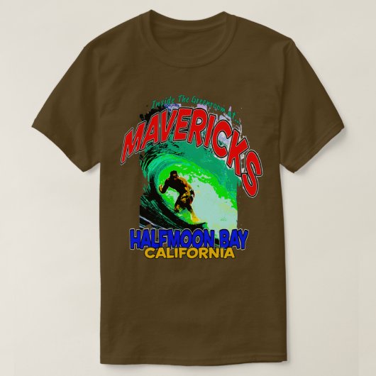 マーベリックスエクストリームサーフハーフムーンベイ Tシャツ (デザイン正面)