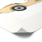 マーベリックレトロパステルレースカーファースト誕生日 ポスター (角)