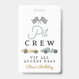 マーベリック レースカー バースデー パーティ ピットクルー VIPパス バッジ