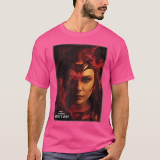 マーベルドクターストレンジ2スカーレットウィッチビッグ顔フラ Tシャツ