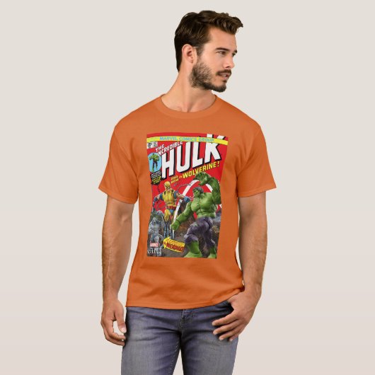 マーベルレジェンドシリーズ ハルクとウルヴァリンのコミック表紙 Tシャツ (正面フル)
