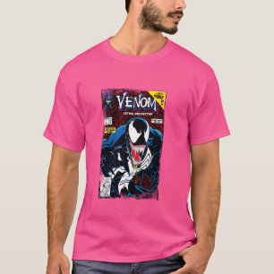マーベルヴェノムクラシックレトロ致死性保護器大Ch Tシャツ