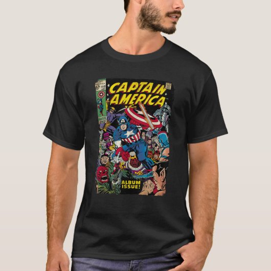 マーベル漫画ヴィンテージキャプテンアメリカアンドヴィラン Tシャツ (正面)