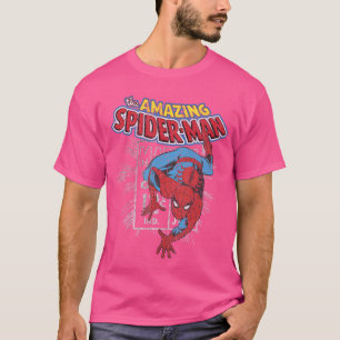 マーベル「アメイジング・スパイダーマン」ヴィンテージ・コミックポスター 再 Tシャツ