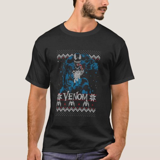 マーベル クリスマス ヴェノム ださいセーター Tシャツ (正面)