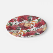 マーベ カスザクラと赤いアマリリス オータム ペーパープレート (アングル)