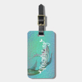 マーマかわいらしイズ人魚の尾の虹色 ラゲッジタグ (正面縦)