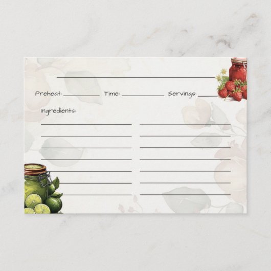 マーマレード基本レシピカード エンクロージャーカード (正面)