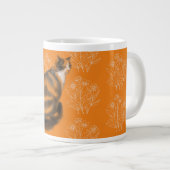 マーマレード猫の巨大なコーヒーマグ ジャンボコーヒーマグカップ (正面右)