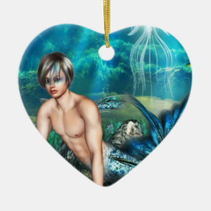 マーマンのオーナメント セラミックオーナメント