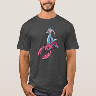 マーマンの乗馬のロブスターのTシャツ Tシャツ