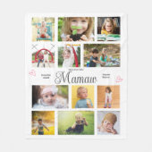 マームウィーラブユーパーソナライズされたハートモダン フリースブランケット (正面)