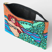 マーメかわいらしド抽象芸術絵を描ズ アクセサリーポーチ (見開き)