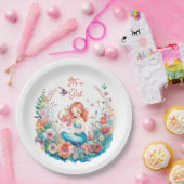 マーメかわいらしードガールの赤ちゃんシャワー女の子 ペーパープレート (パーティー)