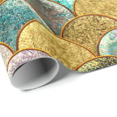 マーメはかりで測ド数々のカラーグリッターグラムトレンディー ラッピングペーパー (ロールコーナー)