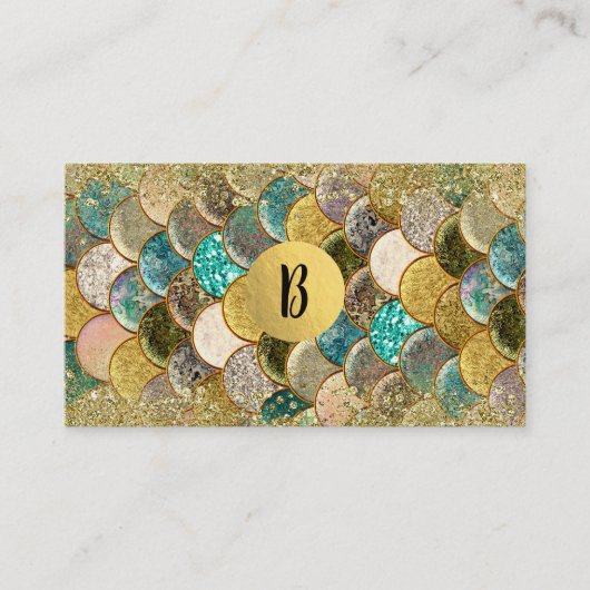 マーメはかりで測ド数々のカラーグリッターグラムトレンディー 名刺 (正面)