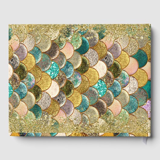 マーメはかりで測ド数々のカラーグリッターグラムパーティー ゲストブック (裏面)