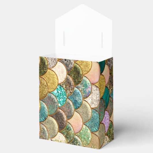 マーメはかりで測ド数々のカラーグリッターグラムパーティー フェイバーボックス (オープン)