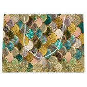 マーメはかりで測ド数々のカラーグリッターグラムパーティー ラージペーパーバッグ (正面)