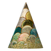 マーメはかりで測ド数々のカラー金ゴールド誕生会 パーティーハット (左)