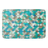 マーメはかりで測ド、ターコイズ、アクア、トープ、クリーム バスマット (正面)