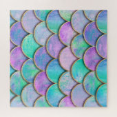 マーメはかりで測ド：水彩波パターン。 ジグソーパズル (横)