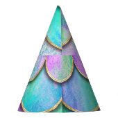 マーメはかりで測ド：水彩波パターン。 パーティーハット (裏面)