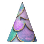 マーメはかりで測ド：水彩波パターン。 パーティーハット (左)