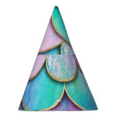 マーメはかりで測ド：水彩波パターン。 パーティーハット (右)