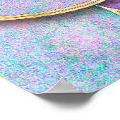 マーメはかりで測ド：水彩波パターン。 ポスター (角)